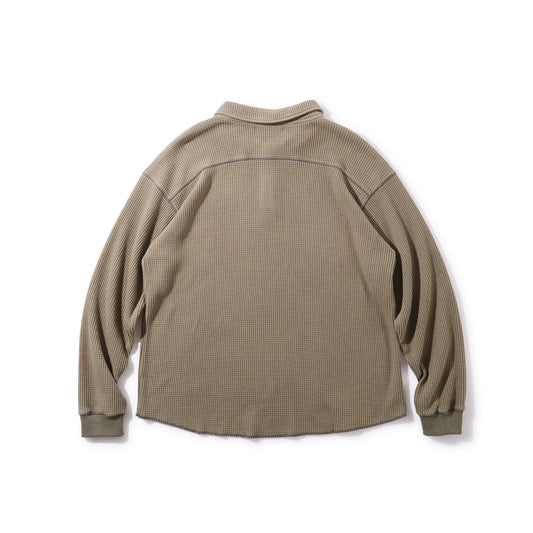 Waffle L/S Polo (Stone)