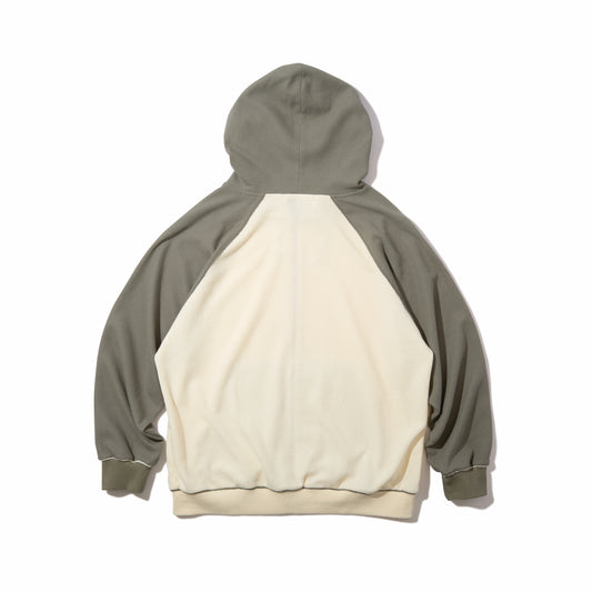 Full Zip Hooded Dry Waffle (Natural)