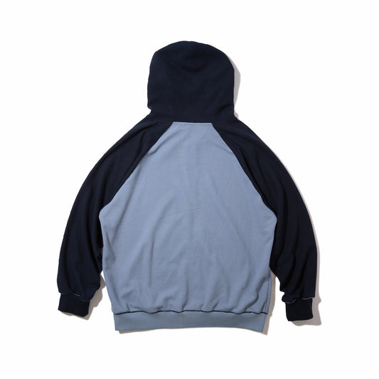 Full Zip Hooded Dry Waffle (Blue)