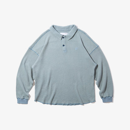 Waffle L/S Polo (Sax)