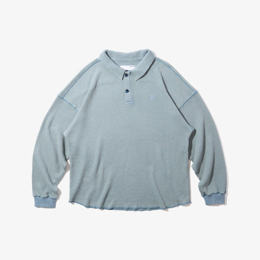 Waffle L/S Polo (Sax)