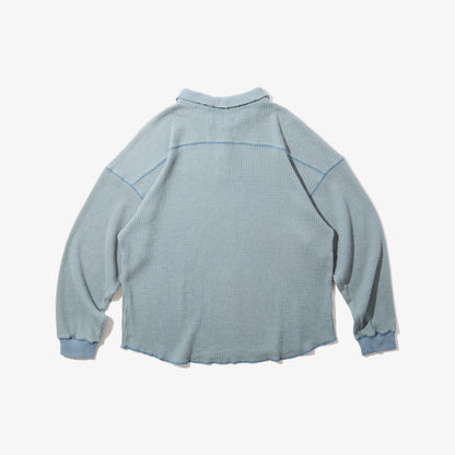 Waffle L/S Polo (Sax)