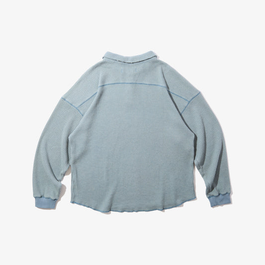 Waffle L/S Polo (Sax)