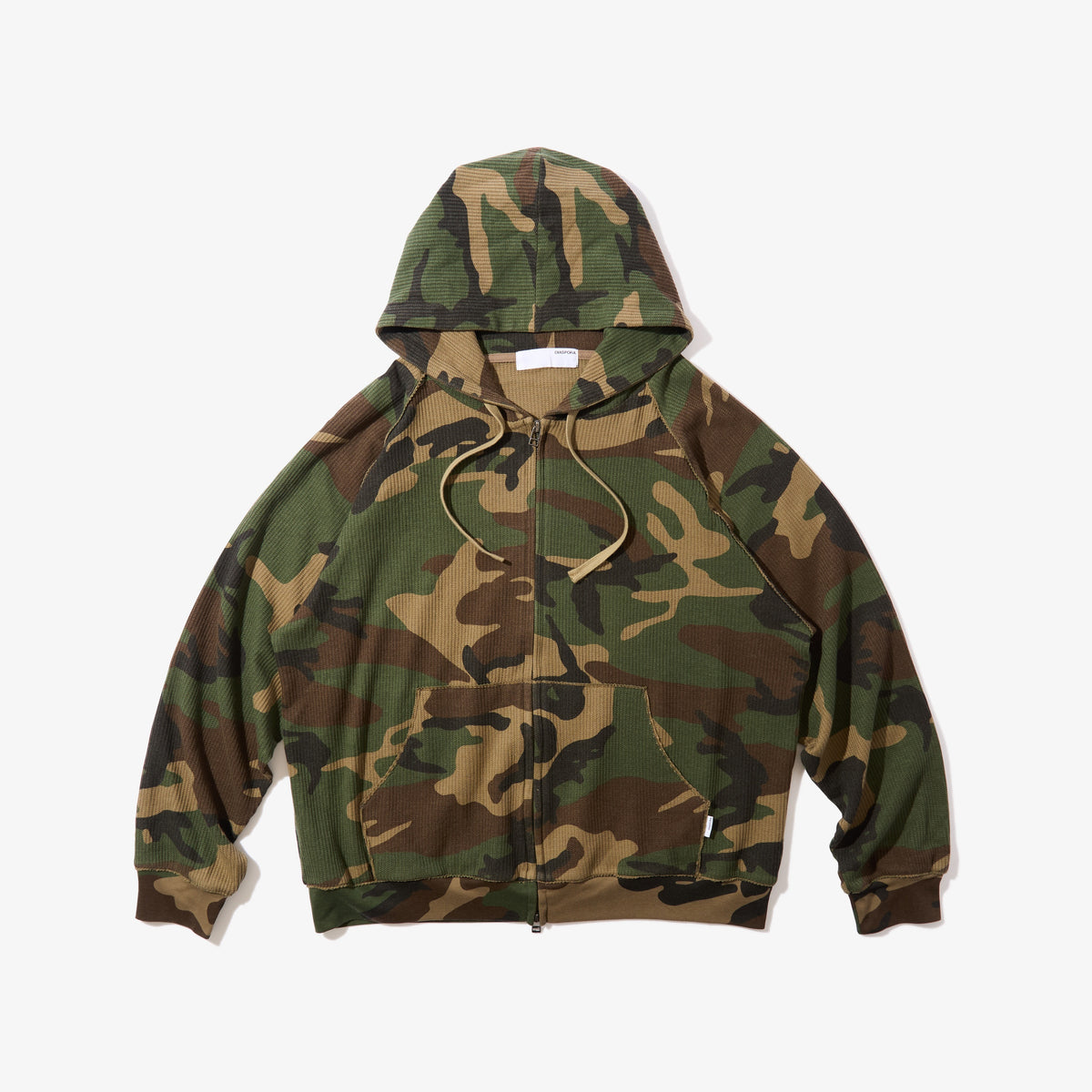 Dry Waffle Full Zip Hoodie (Woodland Camo)
