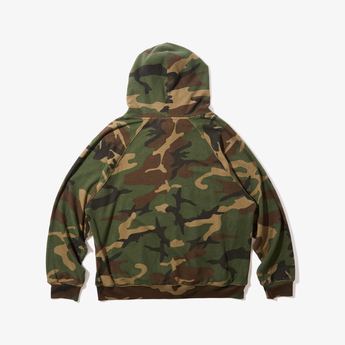 Dry Waffle Full Zip Hoodie (Woodland Camo)