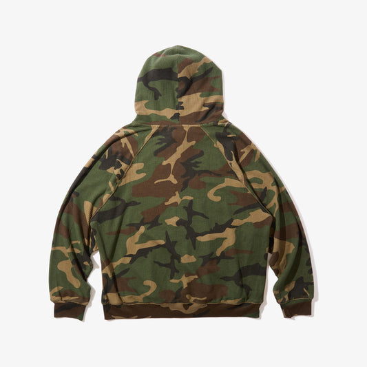 Dry Waffle Full Zip Hoodie (Woodland Camo)