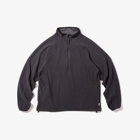 Grid Fleece Pullover (Black)