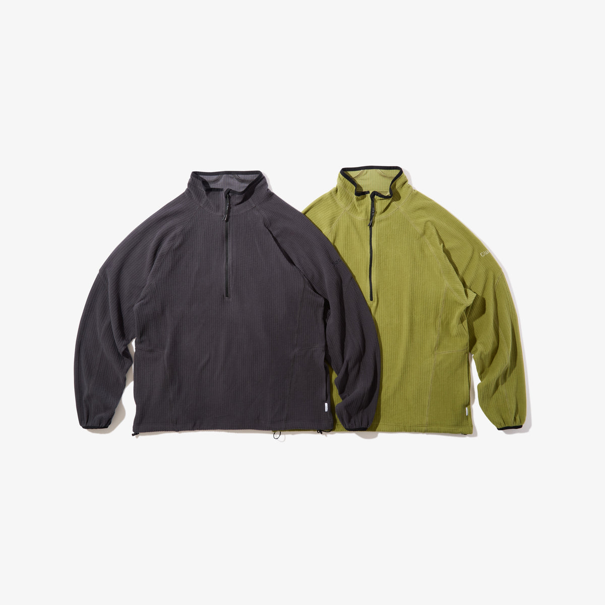 Grid Fleece Pullover (Black)