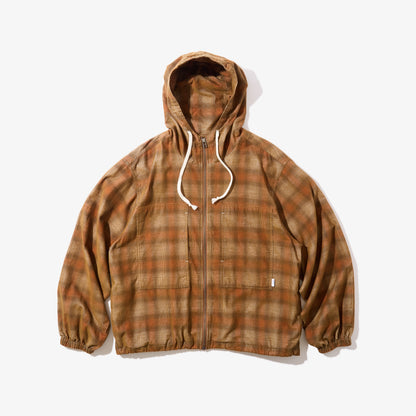 Hooded Corduroy Shirt (Brown)