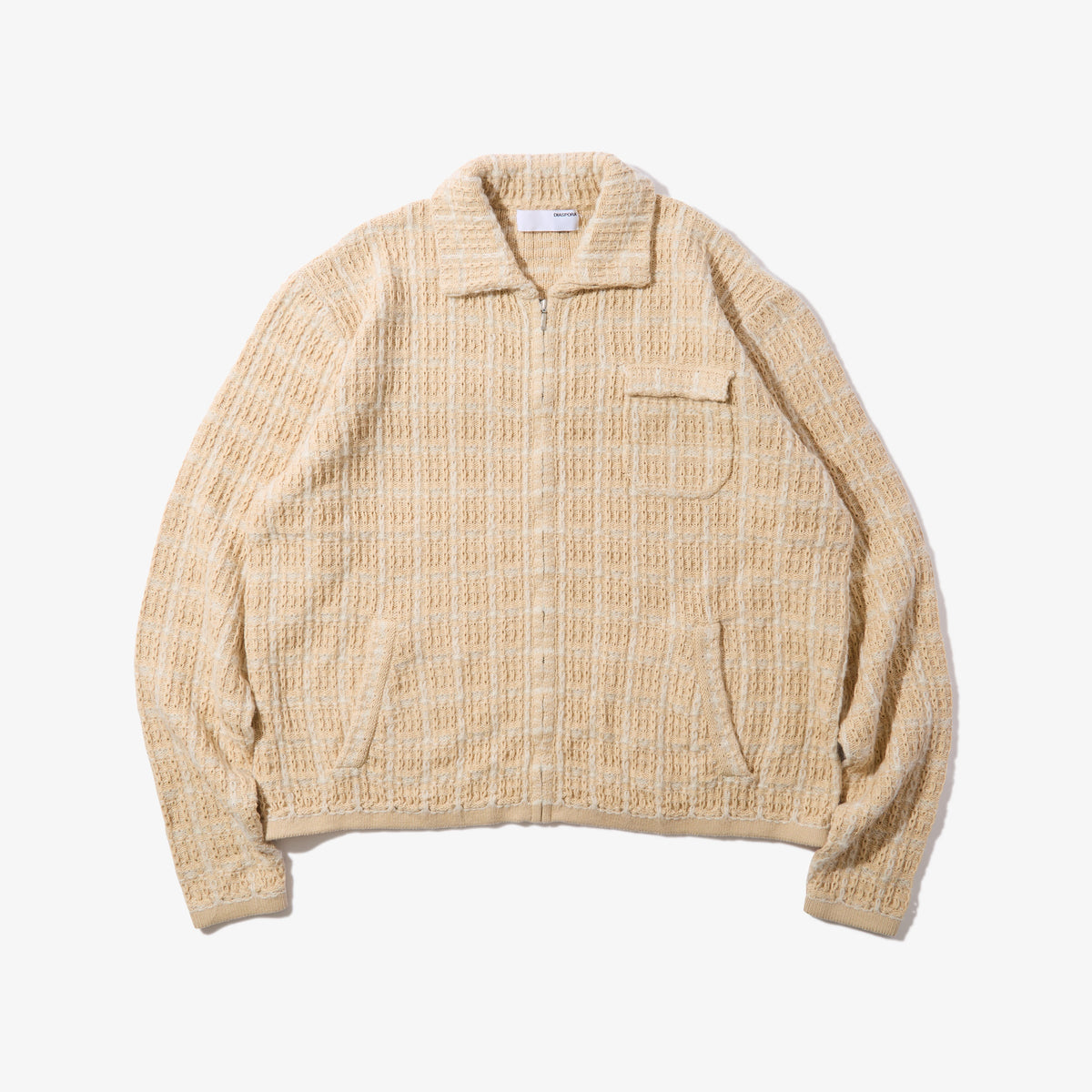 Tweed Knit Jacket (Ivory)