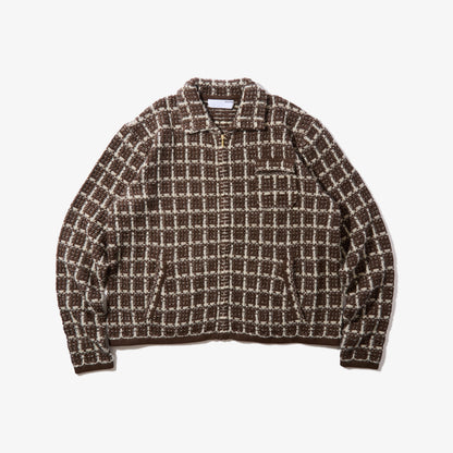 Tweed Knit Jacket (Brown)