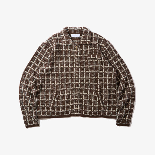 Tweed Knit Jacket (Brown)