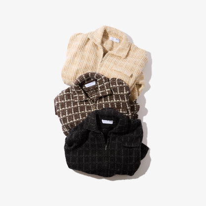 Tweed Knit Jacket (Ivory)