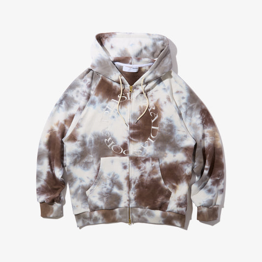 Dyed Full Zip Hooded Sweatshirt (Light Camo)