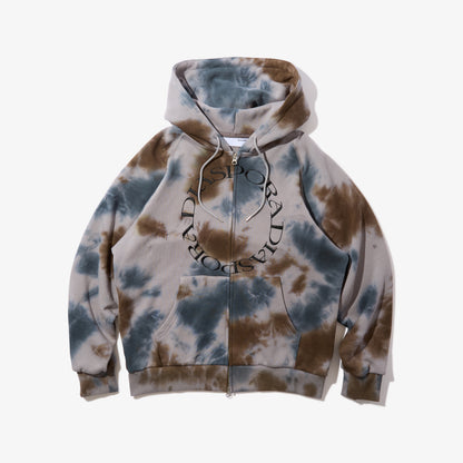 Dyed Full Zip Hooded Sweatshirt (Dark Camo)