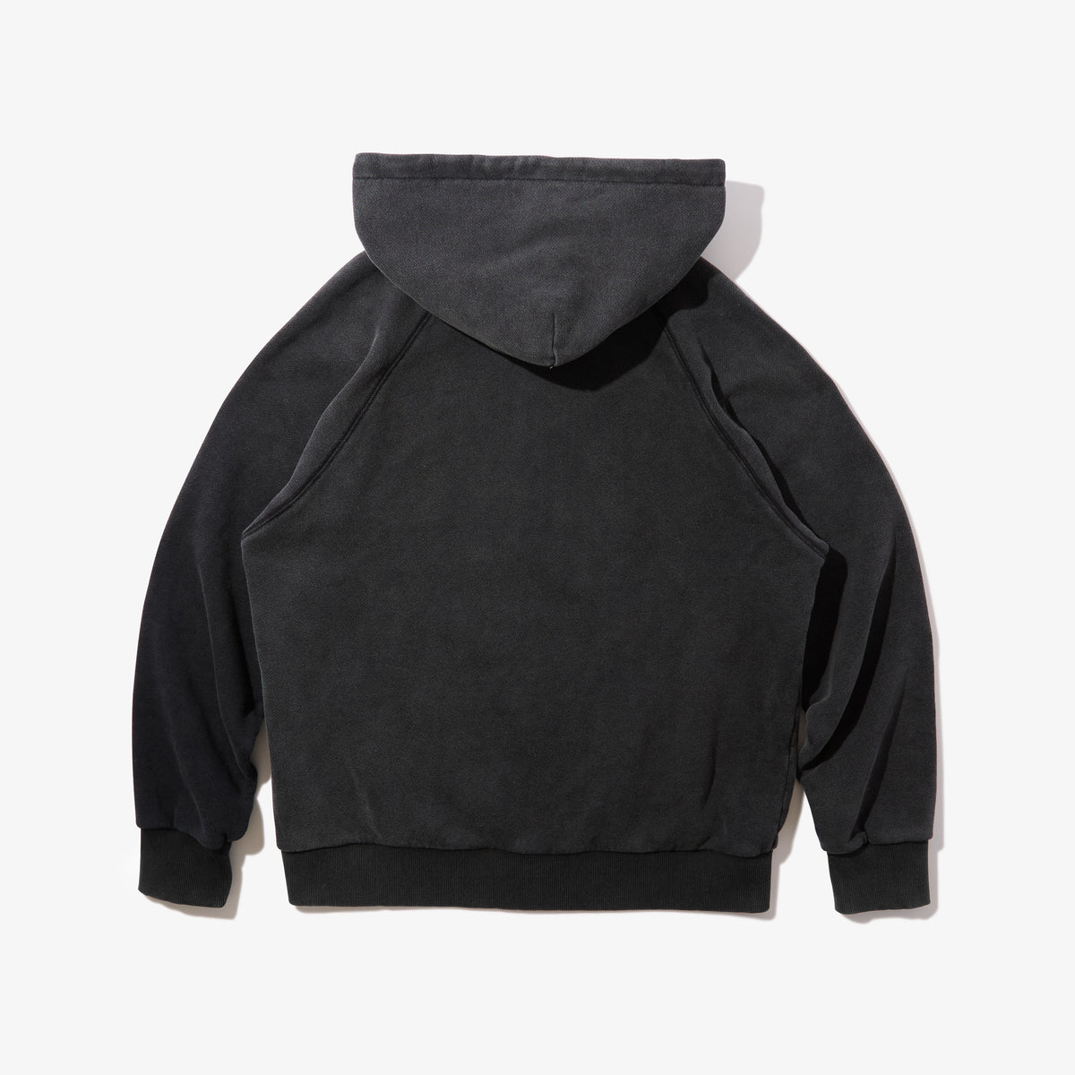 Dyed Full Zip Hooded Sweatshirt (Black)