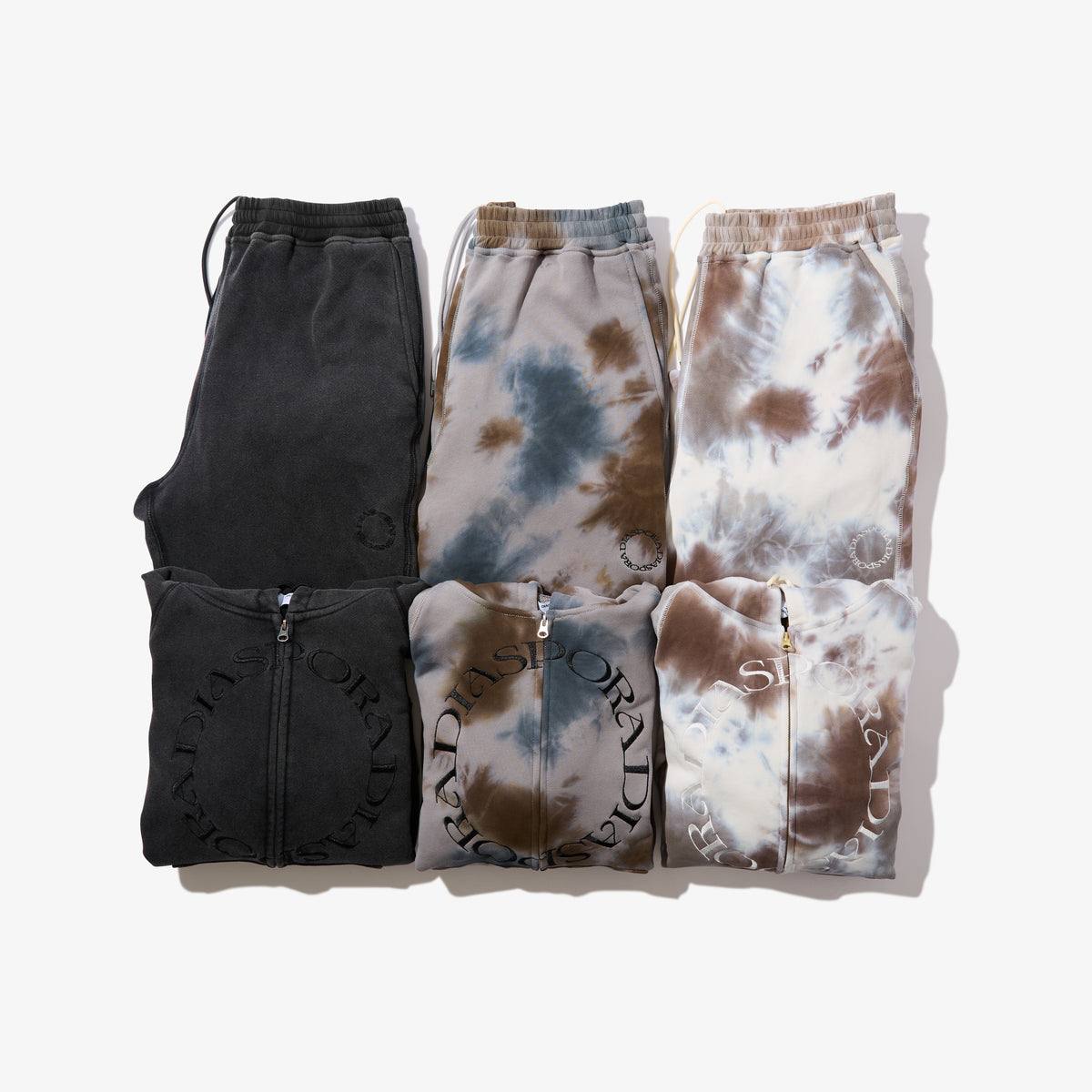 Dyed Full Zip Hooded Sweatshirt (Dark Camo)