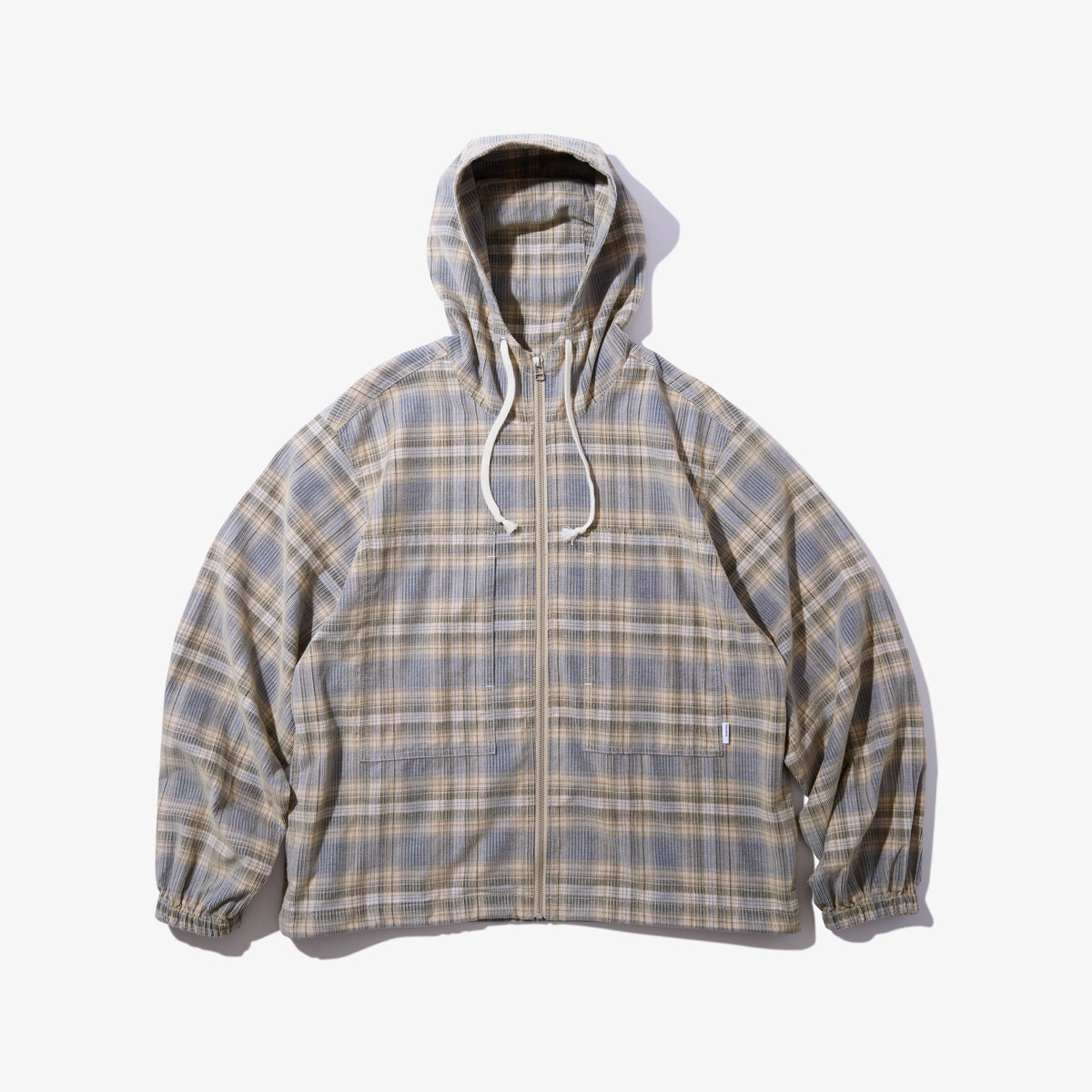 Hooded Corduroy Shirt (Blue)