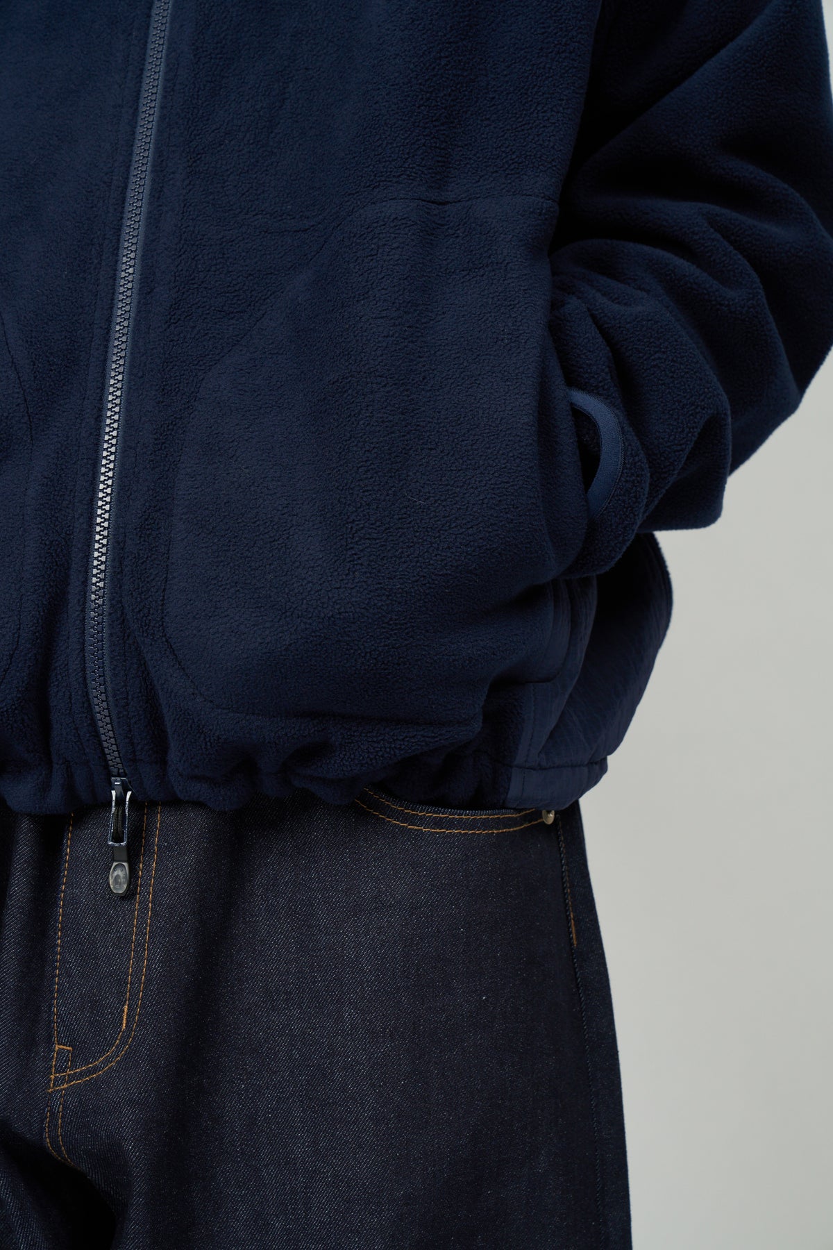 Hilly Terrain Fleece Jacket (Navy)