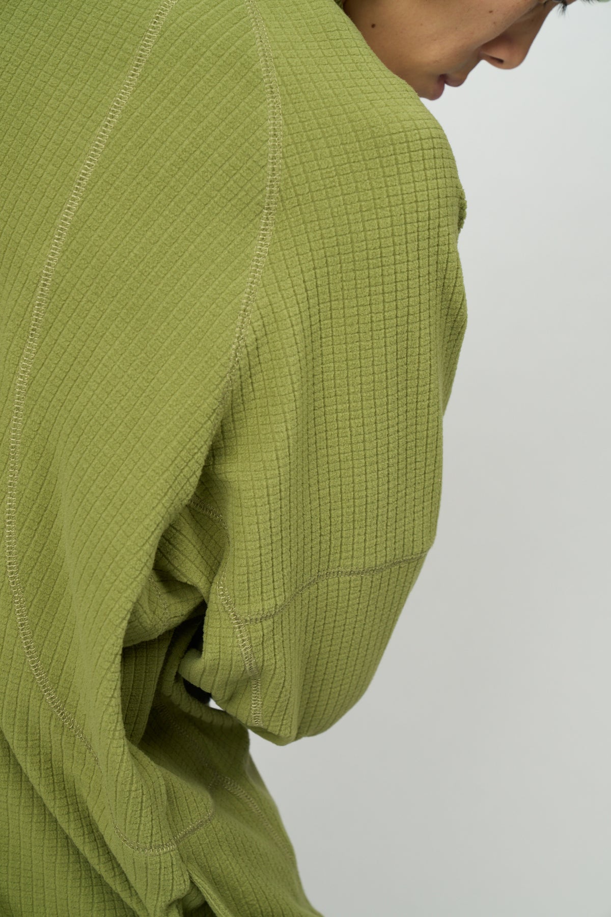 Grid Fleece Pullover (Green)