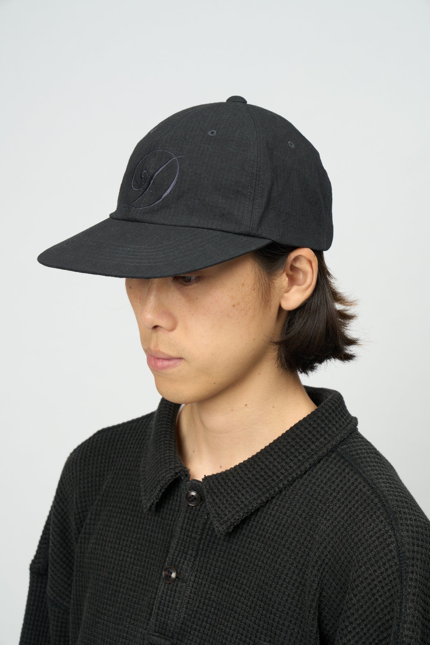 Script Low Ball Cap (Black)