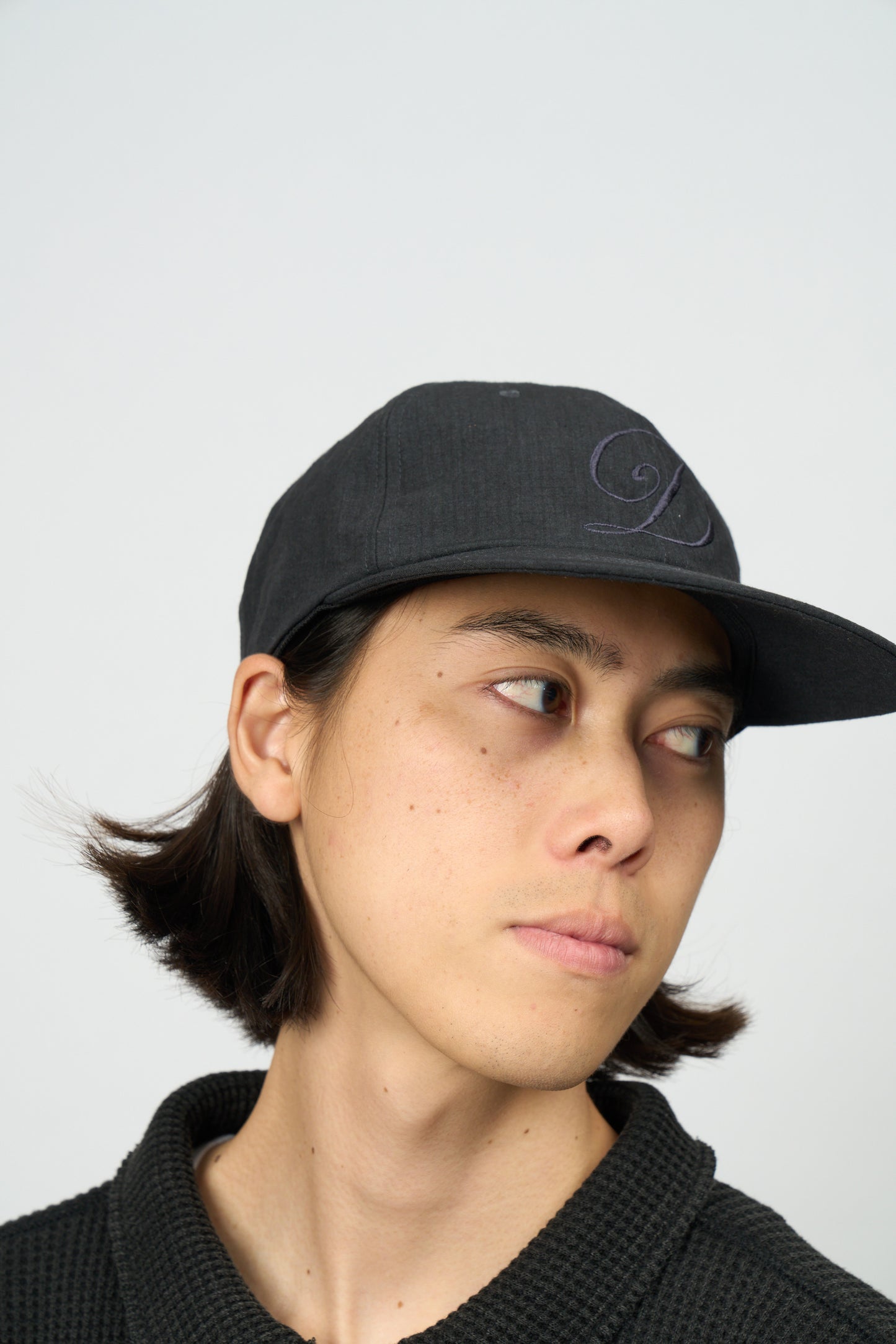 Script Low Ball Cap (Black)