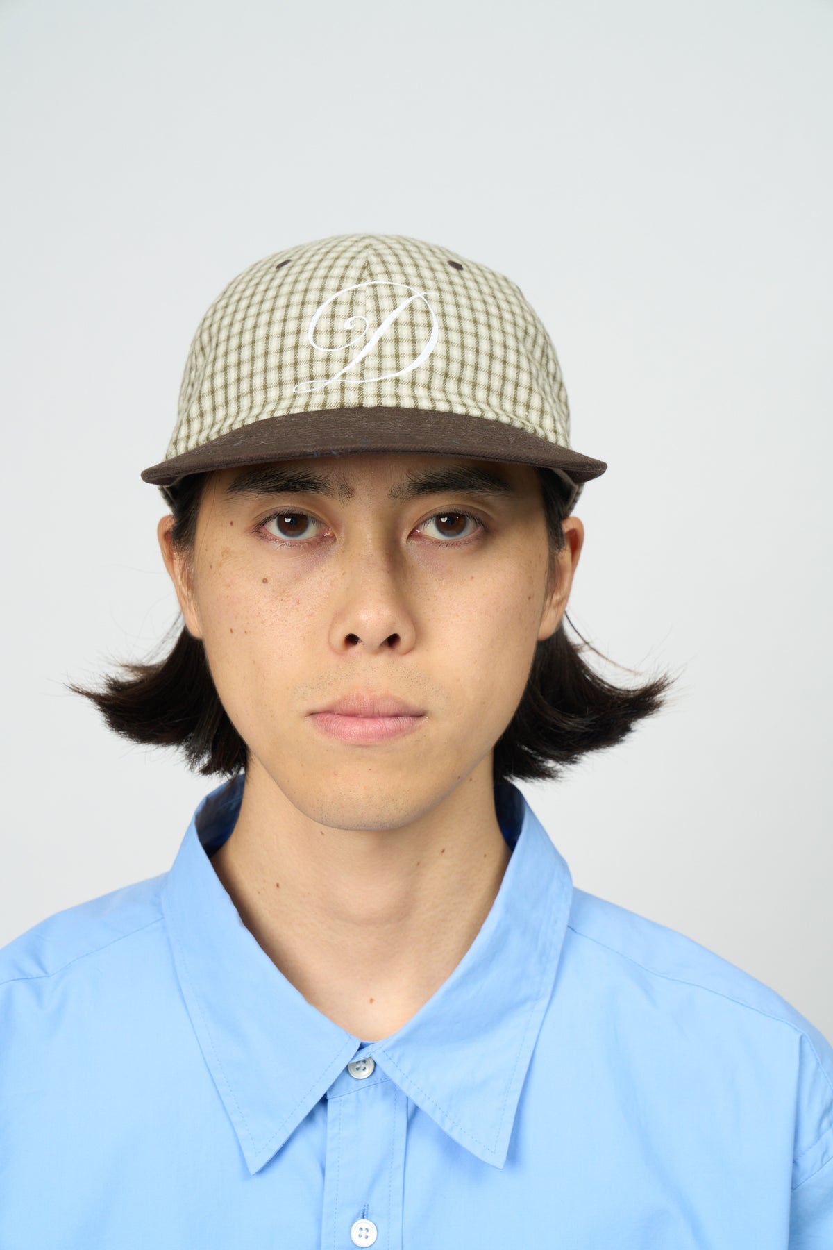 Script Low Ball Cap (Plaid)