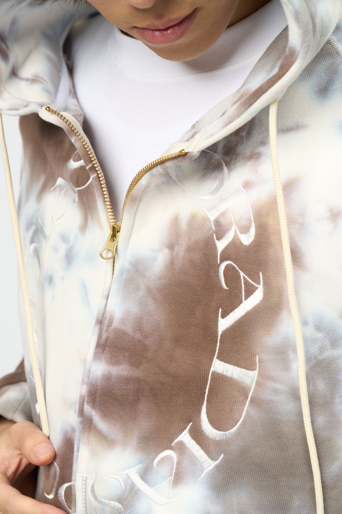 Dyed Full Zip Hooded Sweatshirt (Dark Camo)