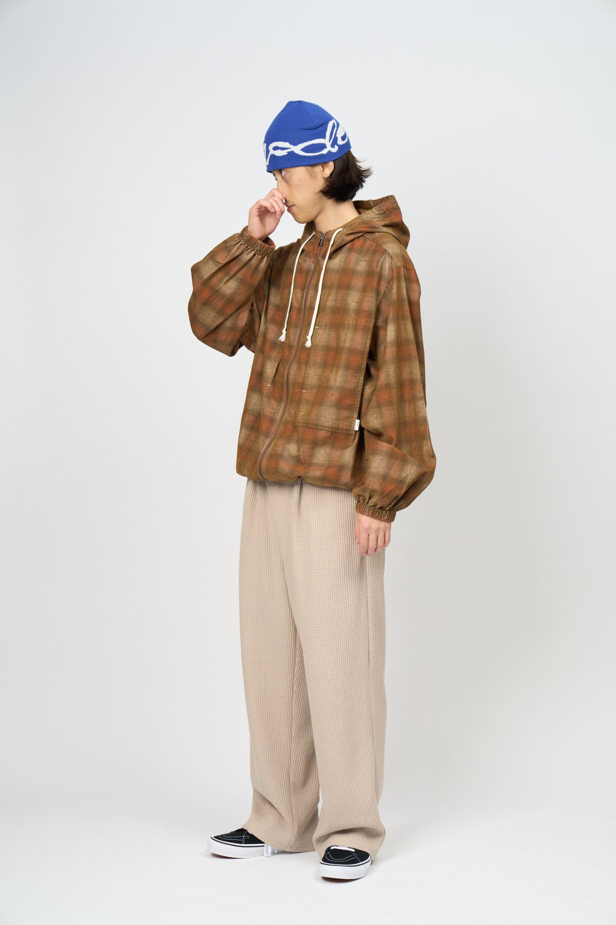 Hooded Corduroy Shirt (Brown)