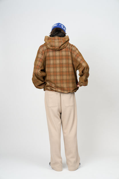 Hooded Corduroy Shirt (Brown)