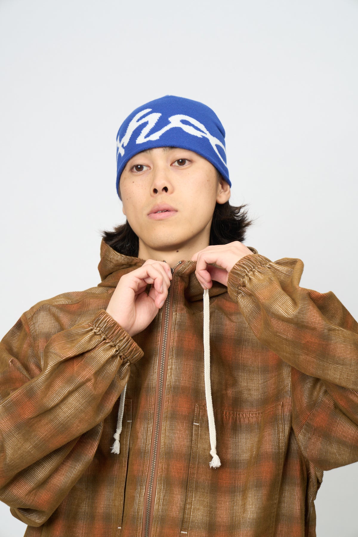 Hooded Corduroy Shirt (Brown)