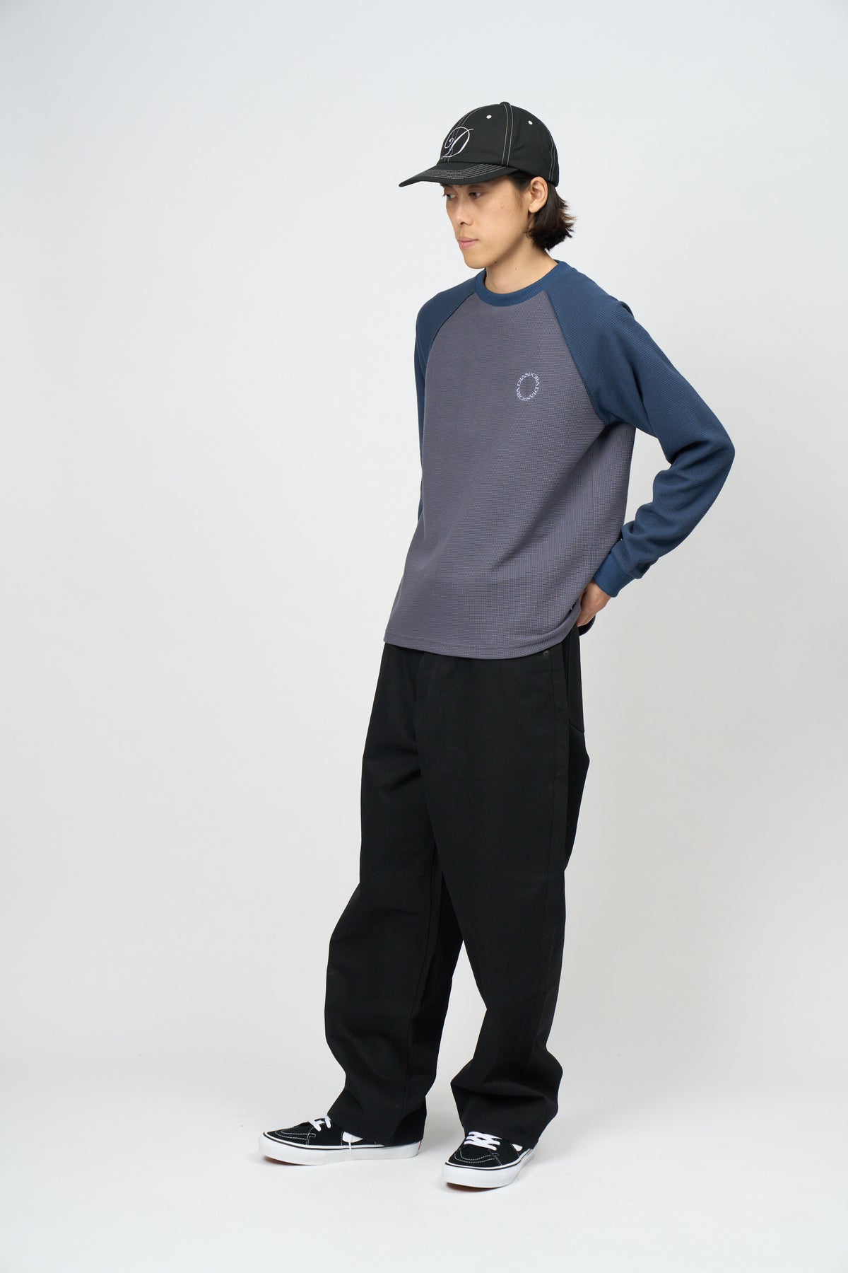 Dry Waffle L/S Top Navy