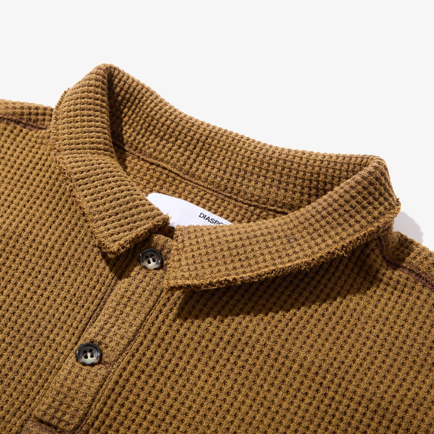 Waffle L/S Polo (Brown)
