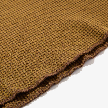 Waffle L/S Polo (Brown)
