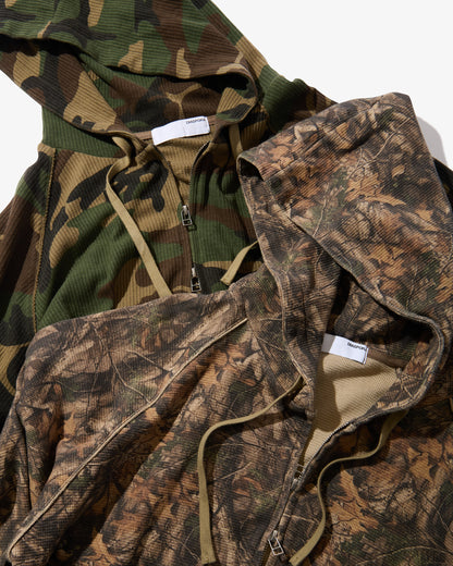 Dry Waffle Full Zip Hoodie (Woodland Camo)