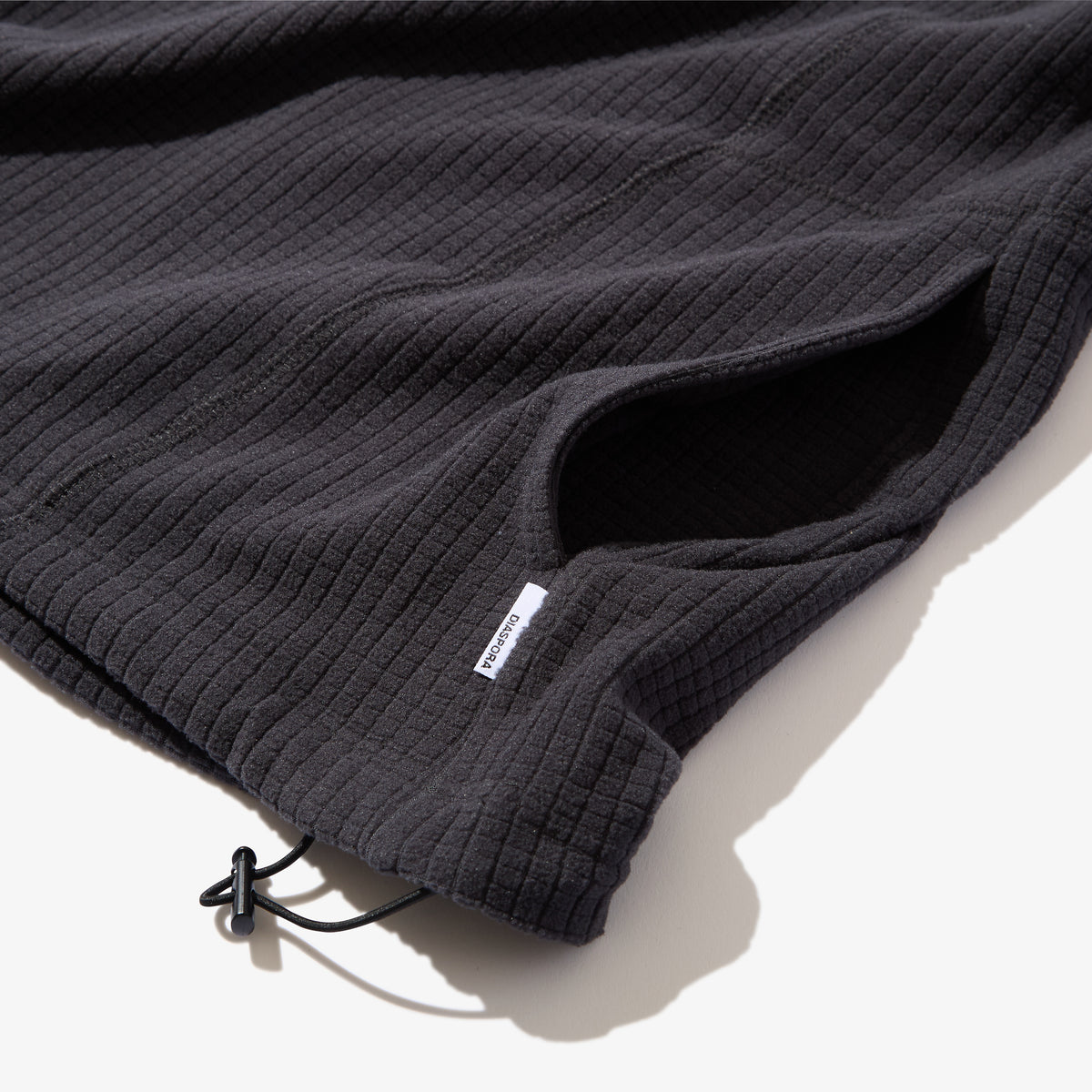 Grid Fleece Pullover (Black)