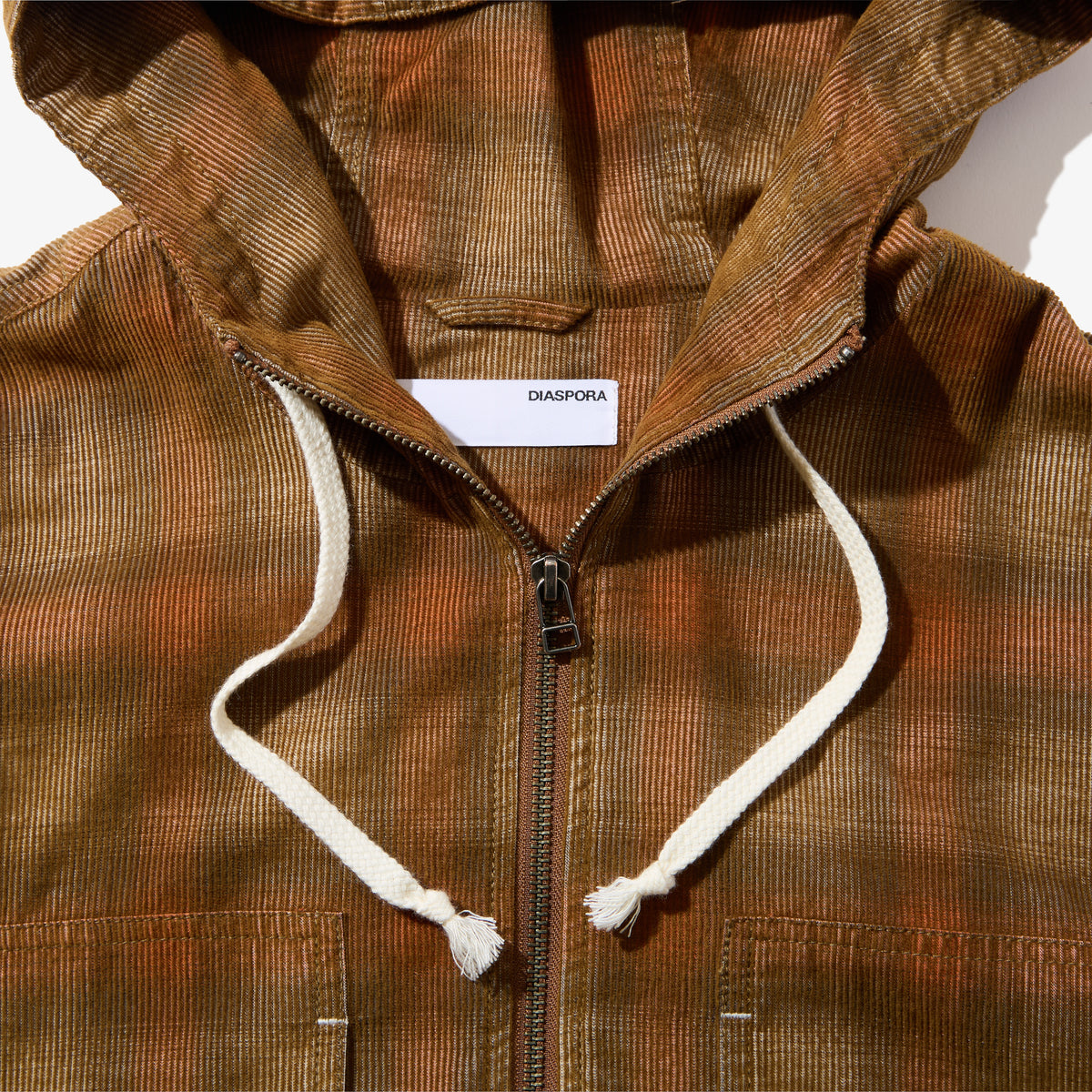 Hooded Corduroy Shirt (Brown)
