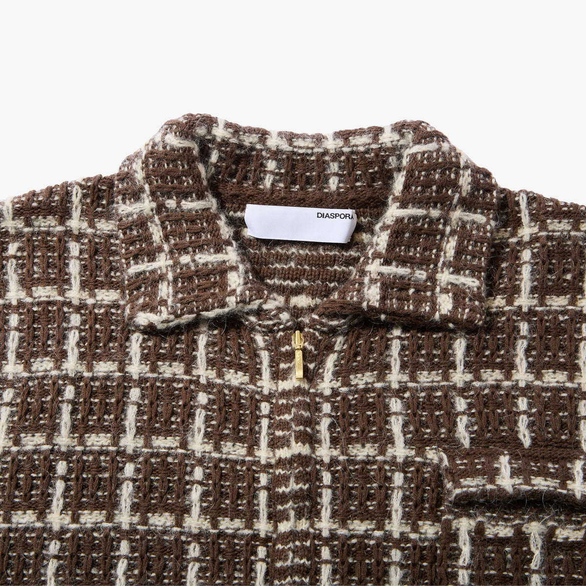 Tweed Knit Jacket (Brown)