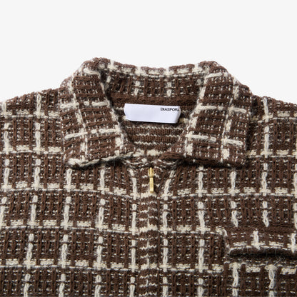 Tweed Knit Jacket (Brown)