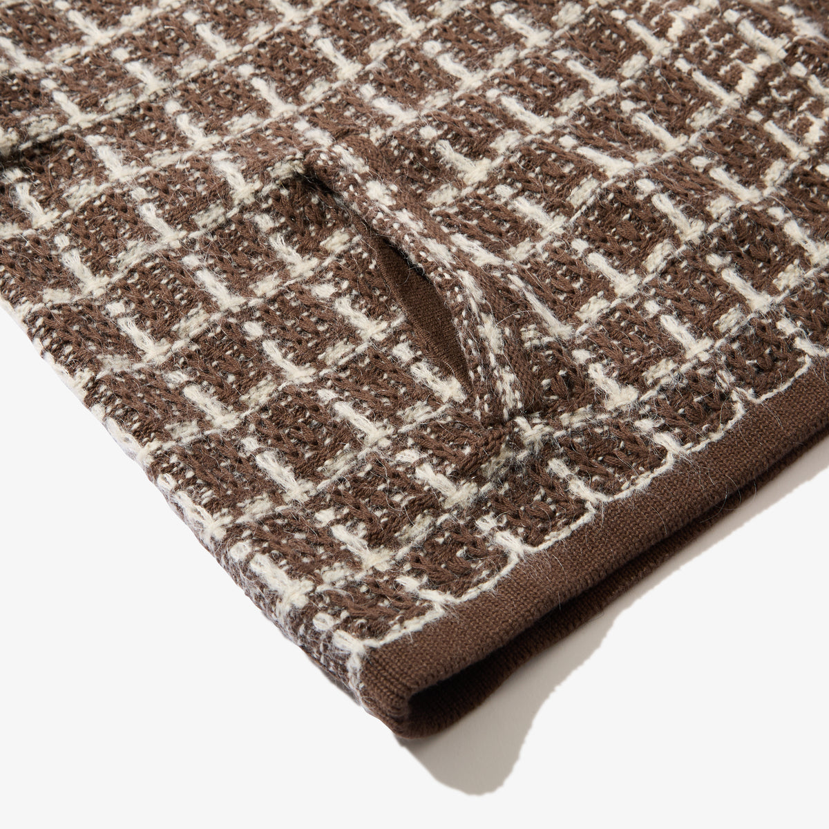 Tweed Knit Jacket (Brown)