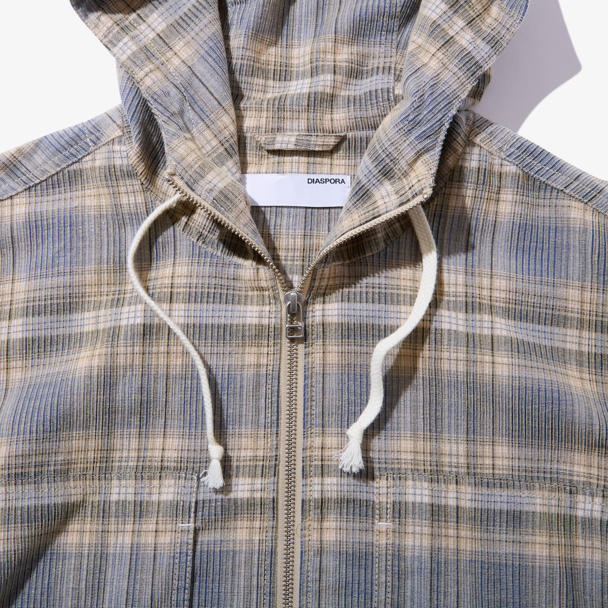 Hooded Corduroy Shirt (Blue)