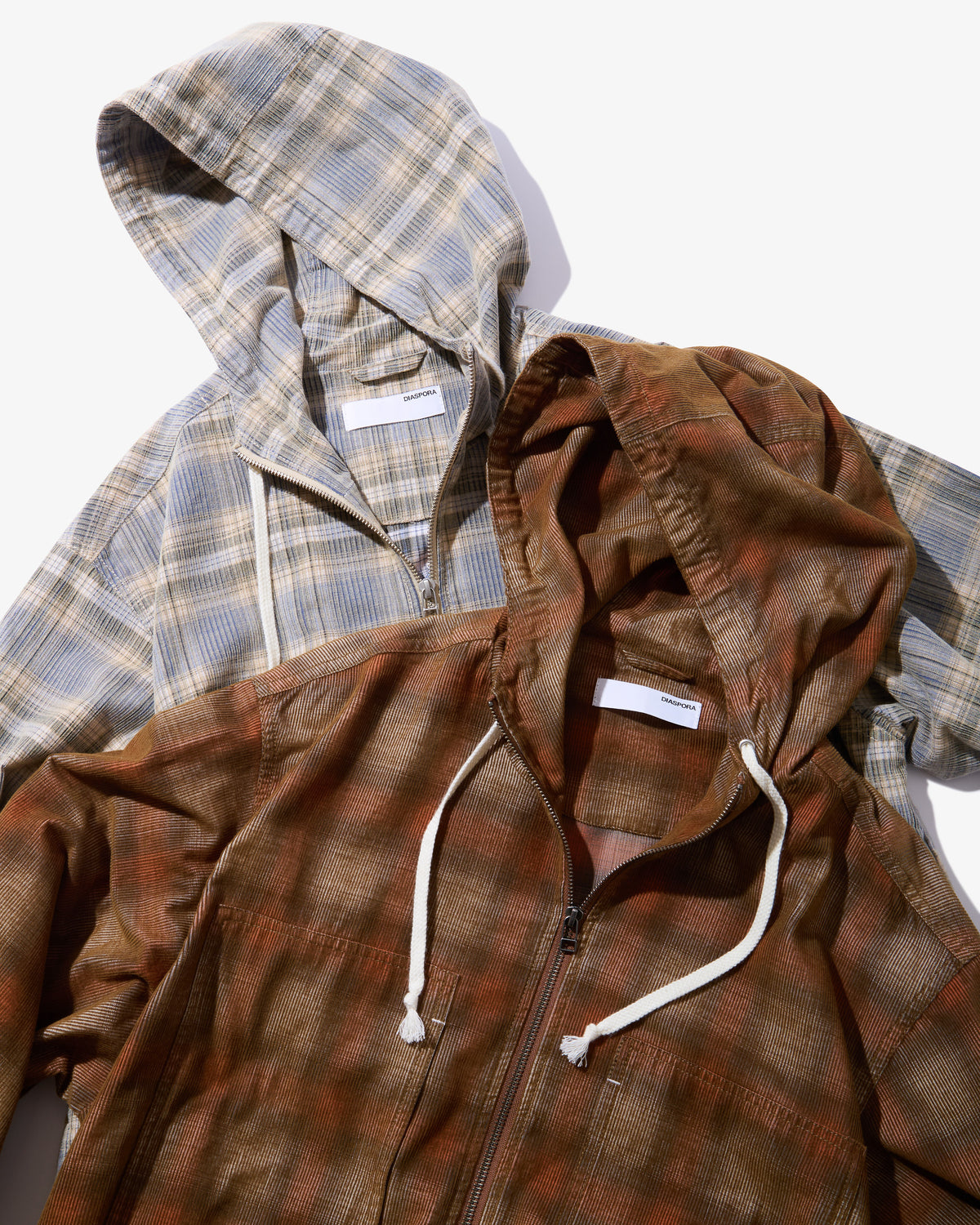Hooded Corduroy Shirt (Brown)