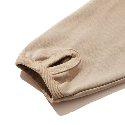 Double Pocket Full Zip Hooded Sweatshirt (Taupe)