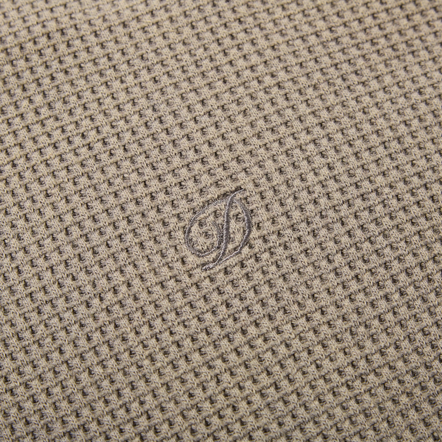Waffle L/S Polo (Stone)