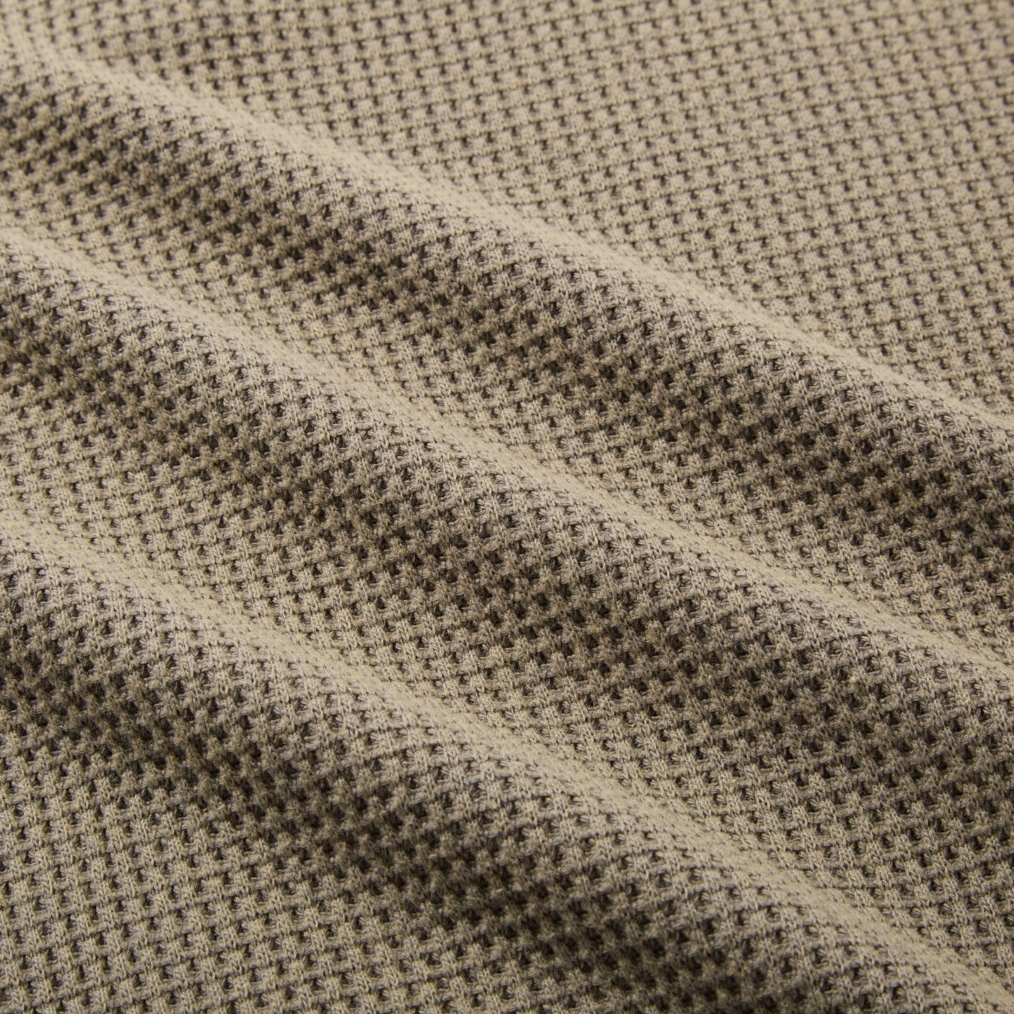 Waffle L/S Polo (Stone)