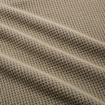 Waffle L/S Polo (Stone)