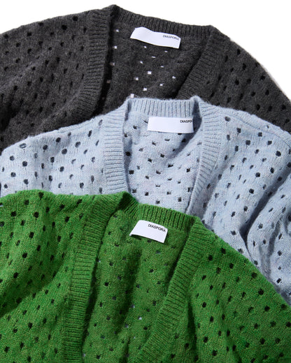 Cotton Mohair Cardigan (Green)