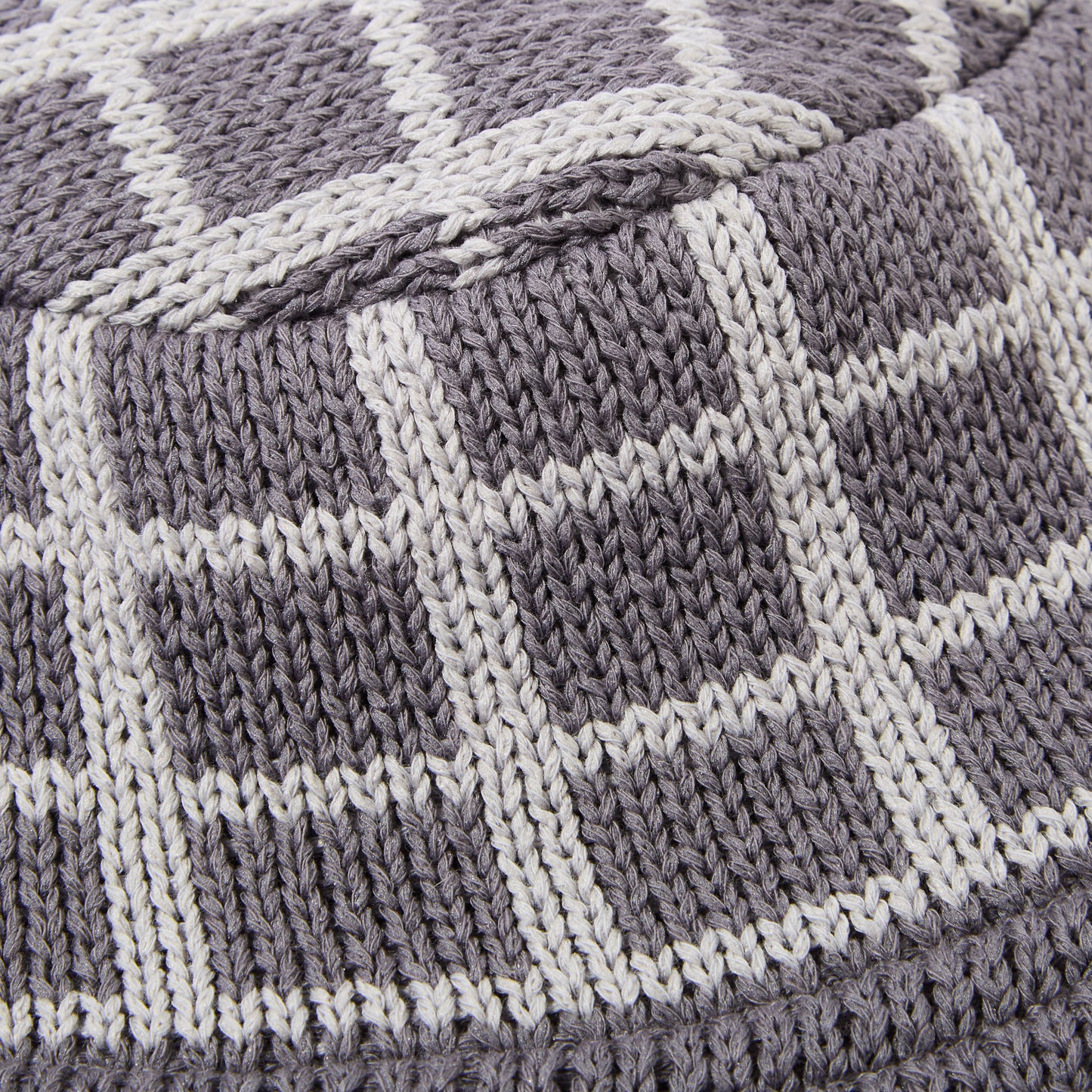 Grid Knit Bucket Hat (Charcoal)