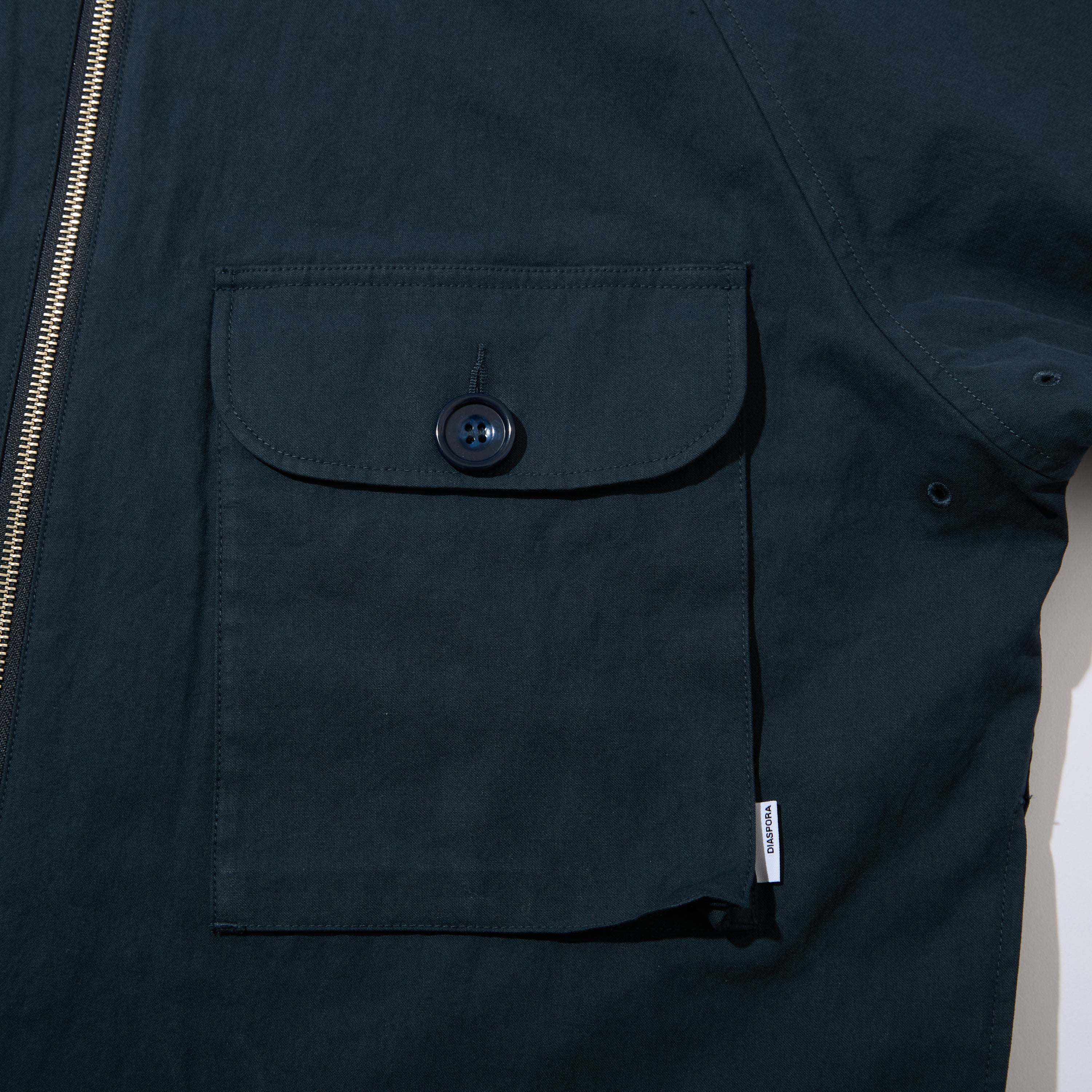 Utility Harrington Jacket (Navy & Gingham) – Diaspora skateboards