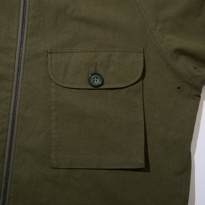 Utility Harrington Jacket (Olive & Plaid)